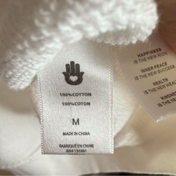 Spiritual Gangster‎ Bridget Raglan Floral White Eyelet Size Medium Activewear - Picture 5 of 7